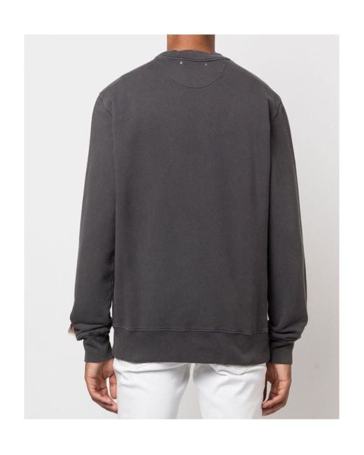 Golden Goose Deluxe Brand Gray Logo Printed Crewneck Sweatshirt for men