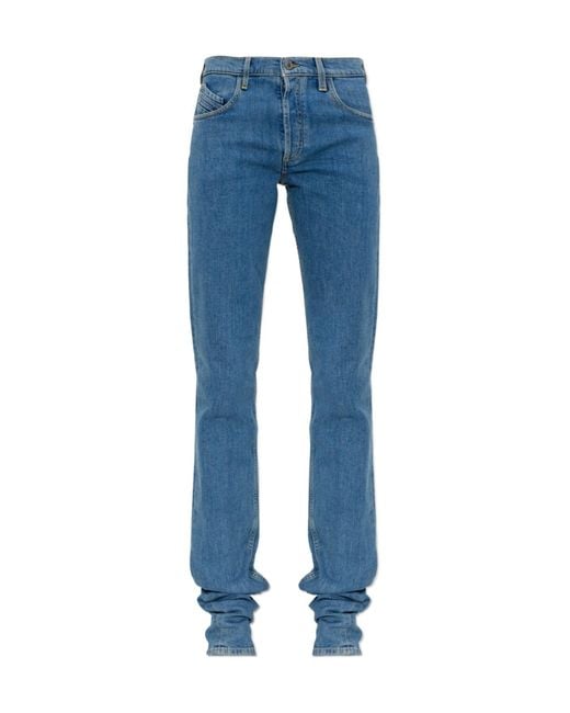 The Attico Blue The Logo-Patch Denim Jeans