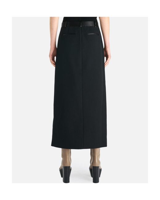 Jonathan Simkhai Black Satin-Belt Wrap Midi Skirt