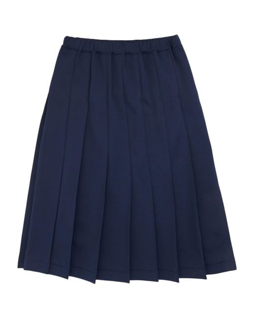 Comme des Garçons Blue Pleated Skirt