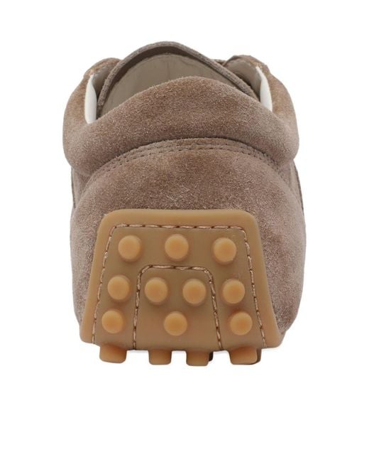 Tod's Brown Low Top Lace-Up Sneakers