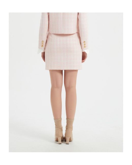 Marissa Chiara Pink Button Skirt