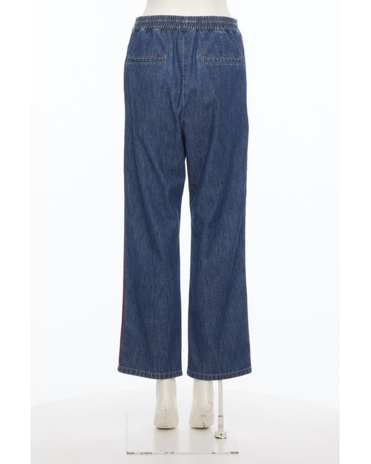 Valentino Blue Elastic Waist Casual Pants