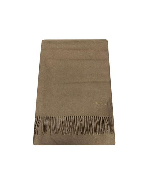 Max Mara Natural Logo Tassel Scarf
