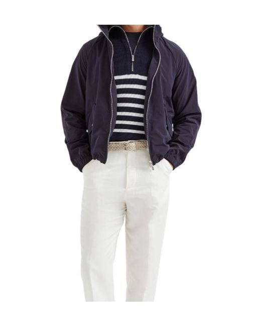 Brunello Cucinelli Blue Water-Resistant Jacket for men
