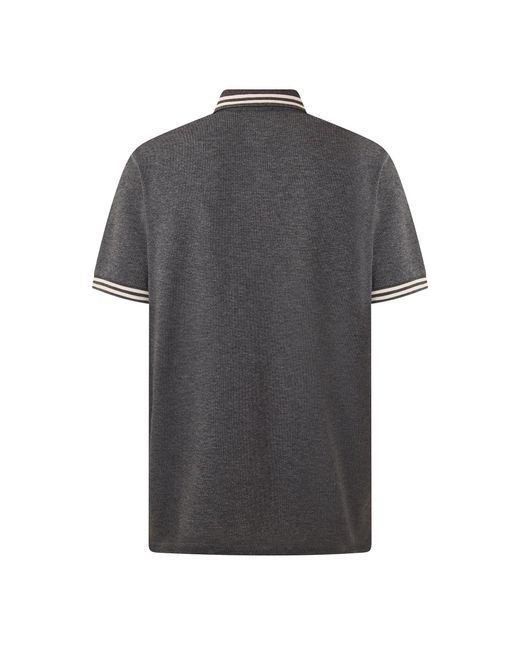 Moncler Gray Short-Sleeve Pique Polo Shirt for men