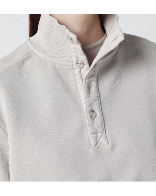 Entire studios Gray Buttoned Stand-Collar Sweater