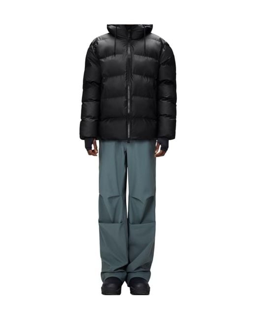 Rains Black Alta Puffer for men
