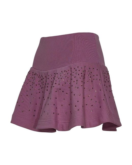 Blumarine Purple Emblem Skirt