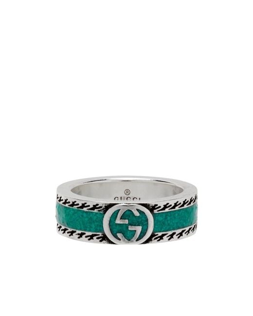 Gucci Green Logo Ring