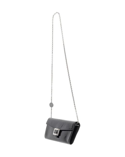 Roger Vivier White Belle Vivier Chain Wallet