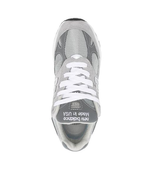 New Balance White 993 Lace-Up Sneakers