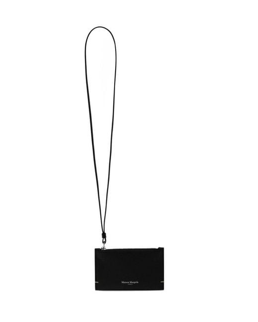 Maison Margiela White Four-Stitched Zipped Coin Purse for men