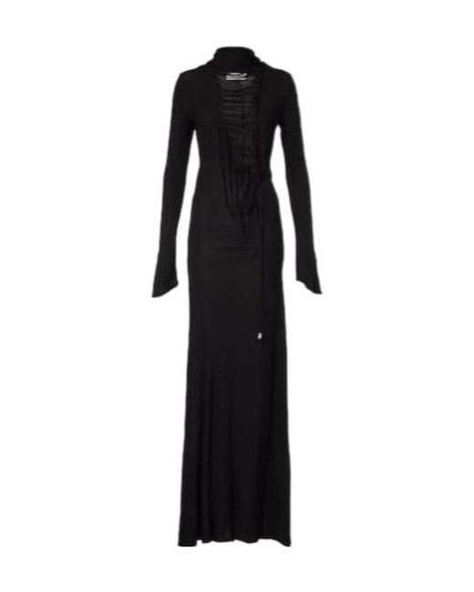 The Attico Black Cutout Crêpe Maxi Dress