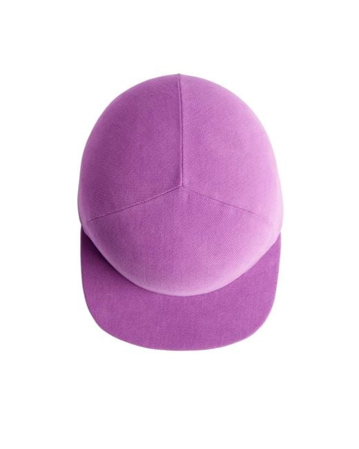 Balenciaga Purple Logo Embroidered Baseball Cap