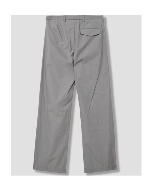 Rier Gray Casual Pants With Belt Loops for men