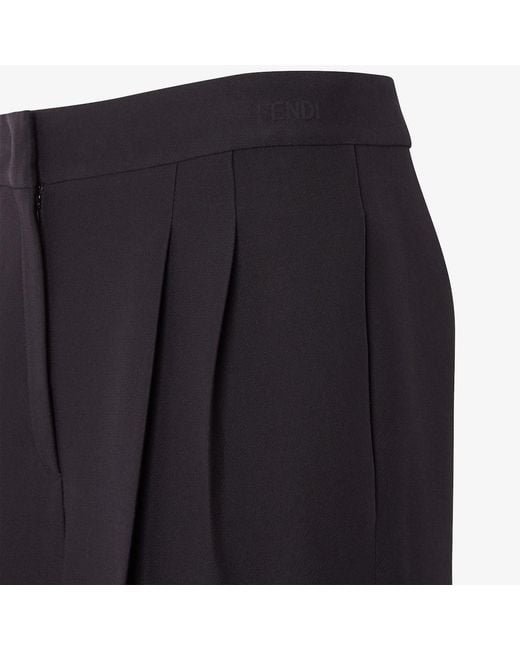 Fendi Blue High-Waist Pyjama Trousers