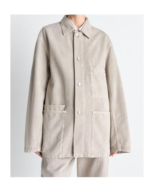 Lemaire White Pocket Detailed Overshirt for men