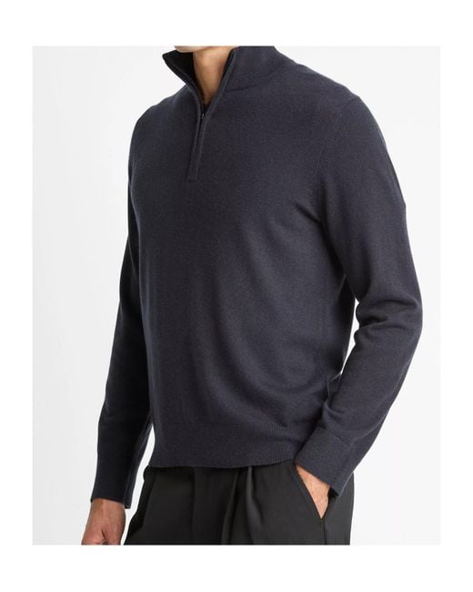 Vince Blue Zipper Sweater for men