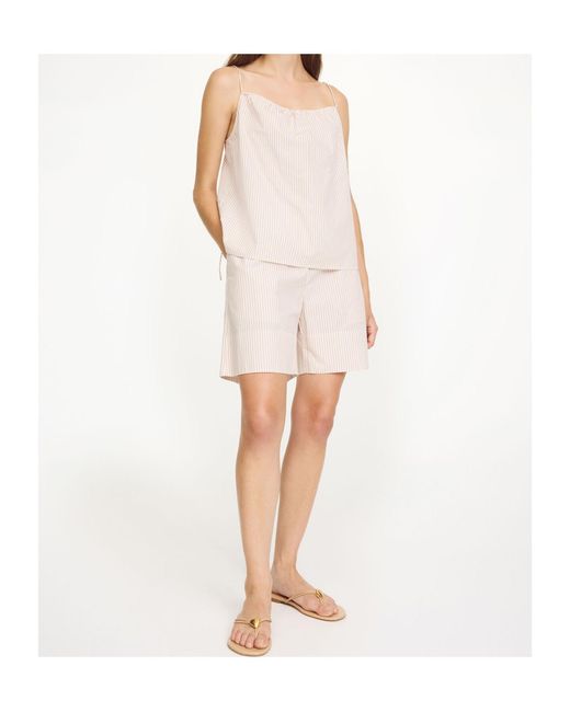 By Malene Birger White Siona Striped Shorts