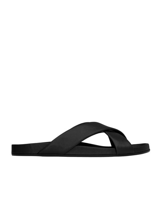 Saint Laurent Black Nichols Slip-On Slides for men
