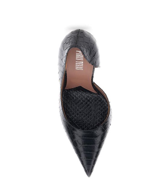 Paris Texas Blue Vera Embossed Pumps