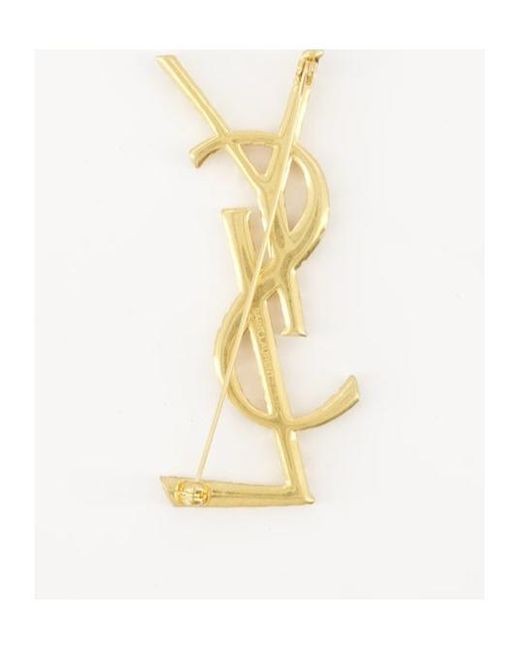 Saint Laurent Metallic Cassandre Broche