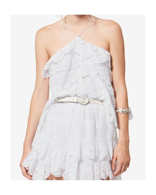 Isabel Marant White Étoile Prisha Floral Lace Top
