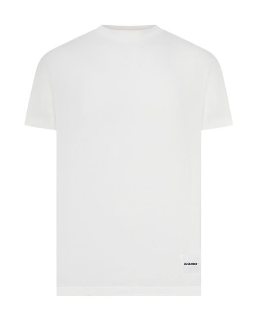 Jil Sander Multicolor Logo Patch Crewneck Pack Of Three T-Shirt for men