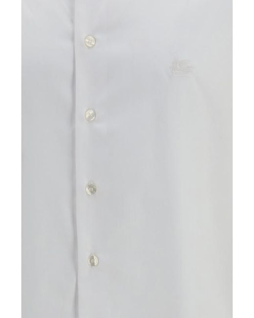 Etro White Long-Sleeved Shirt for men