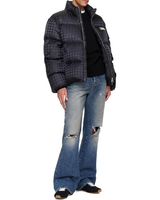Amiri Blue Ripped-Knees Bootcut Denim Jeans for men