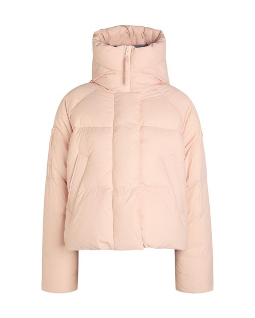 Canada Goose Pink Quilted Hooded Nylon Jacket