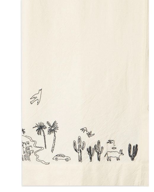 Paul Smith Natural Embroidered Short Sleeved Shirt for men