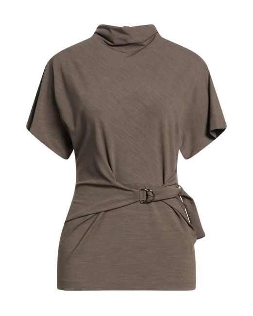 Brunello Cucinelli Gray Solid Color Tops