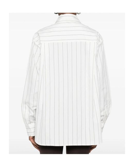 Frankie Shop White Long-Sleeved Shirt
