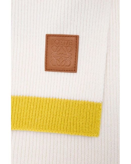 Loewe White Asymmetric Scarf