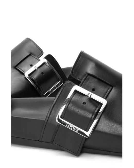 Loewe Black Ease Buckle Mules for men