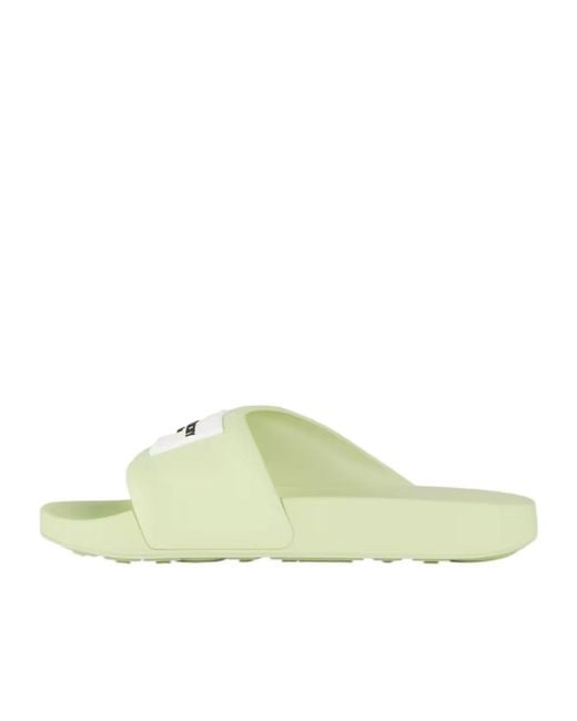Givenchy Green Logo Rubber Slides