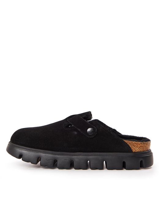 Birkenstock Black Platform Slippers