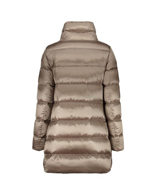 Parajumpers Brown Quilted High-Neck Coat