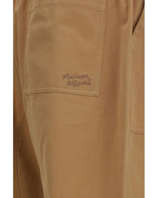 Maison Kitsuné Natural Maison Kitsuné Workwear Pants for men