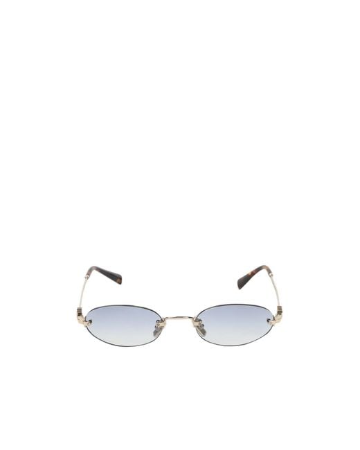 Miu Miu White Frameless Sunglasses