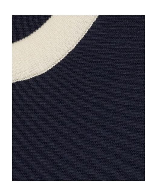 Gucci Blue Logo-Patch Long-Sleeve Jumper for men