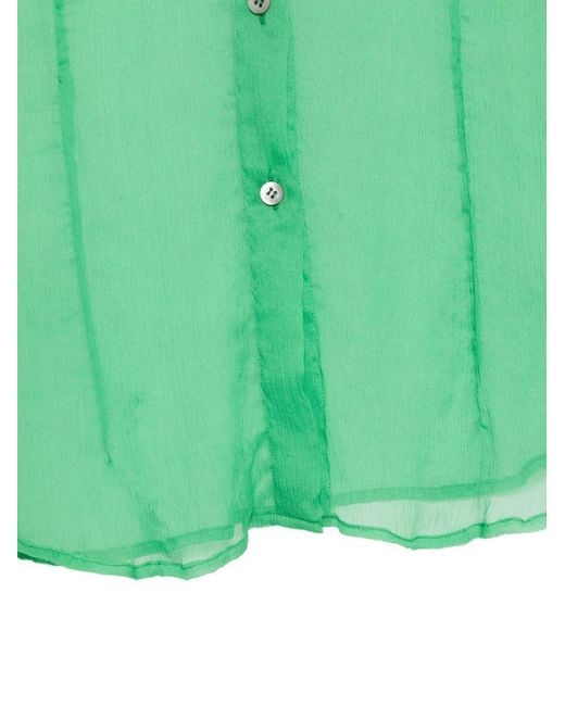 Dries Van Noten Green Long Sleeve Shirt
