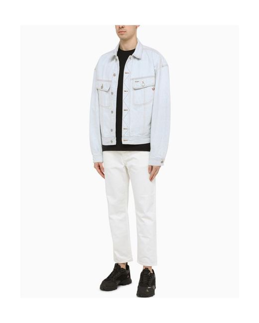 DIESEL Blue D-Lillo Buttoned Denim Jacket for men