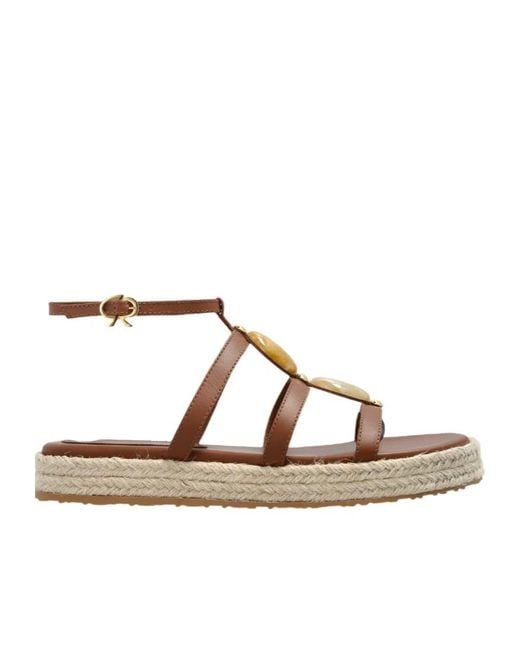 Gianvito Rossi Brown Round-Toe Buckle-Fastened Sandals
