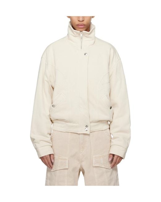 Isabel Marant Natural Paverti Panelled Bomber Jacket