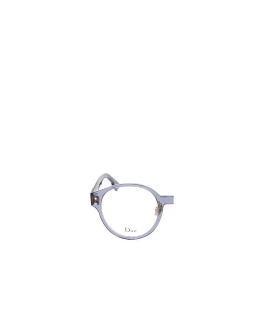 Dior White Circular Frame Flat Mirror