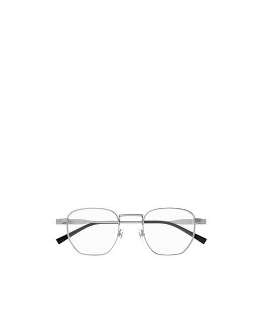 Gucci White Eyewear Geometric Frame Glasses for men