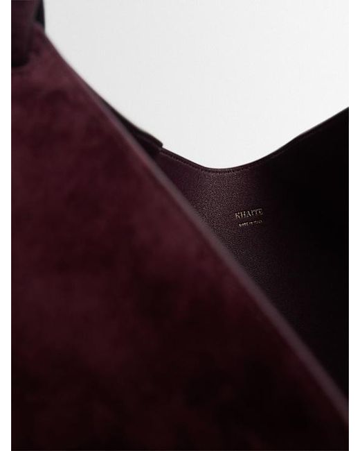 Khaite Purple Double-Handle Shopping Bag